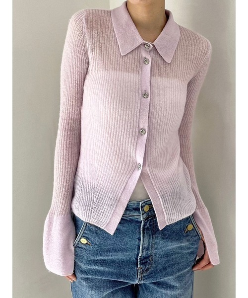 LILY BROWN（リリーブラウン） ニットカーディガン ONE SIZE ベージュ