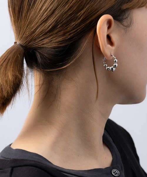 AJUGA.（アジュガ） ピアス メタルボールフープピアス レディース