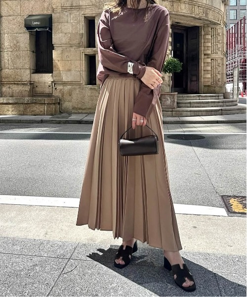 「La-gemme」 プリーツスカート - ブラック レディース_画像7