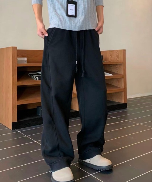 CREARE -LINO- スウェットパンツ ジャージ ワイド裾リブスウェット