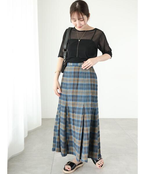 「Te chichi TERRASSE」 ロングスカート F ブルー レディース_画像5