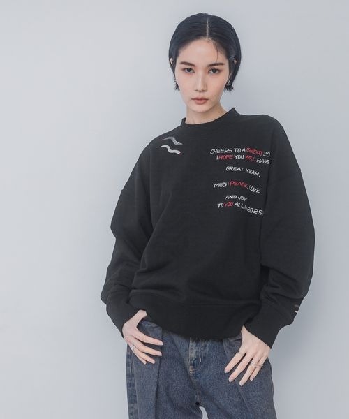 最終値下げ　jeanasis 【el×ONE】ロゴスウェットプルオーバー 最終値下げ jeanasis 【el×ONE】ロゴスウェットプルオーバー - メルカリ