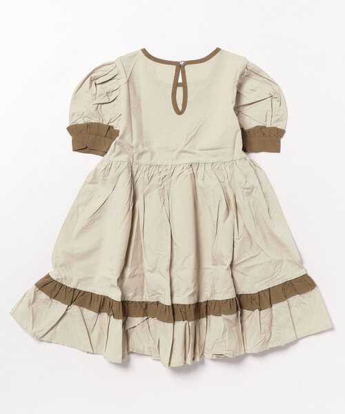 「aimoha」 「KIDS」半袖ワンピース 130 ライトベージュ キッズ_画像2