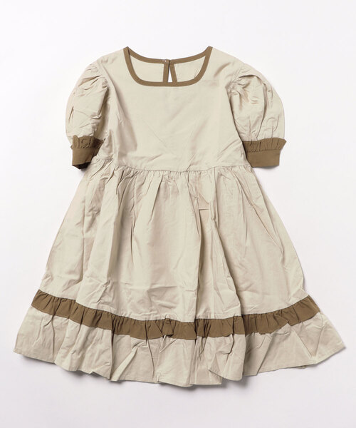 「aimoha」 「KIDS」半袖ワンピース 130 ライトベージュ キッズ_画像3