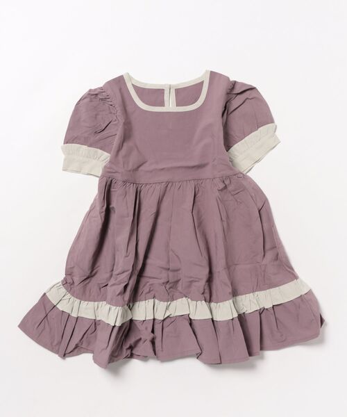 「aimoha」 「KIDS」半袖ワンピース 130 ライトベージュ キッズ_画像4