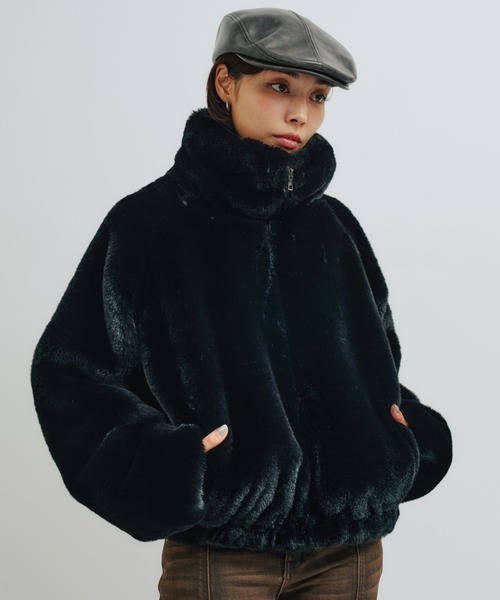 atmos girls コート アウター atmos pink Faux Fur Zip Blouson 