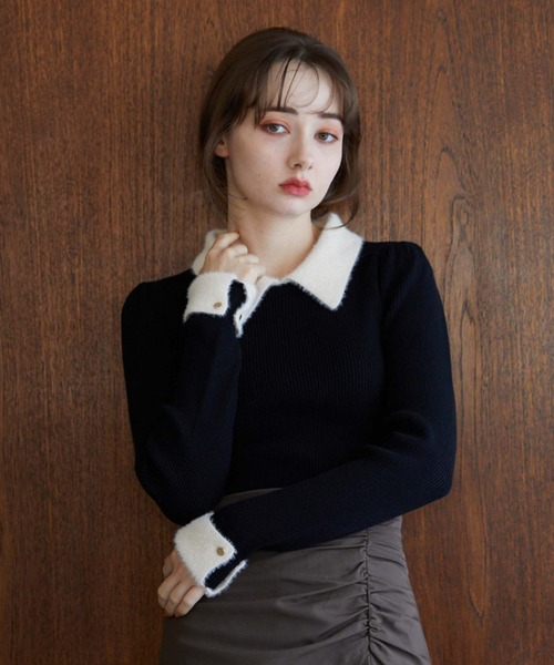 「archives」 長袖ニット MEDIUM ブラック レディース_画像3