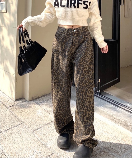 「SHEENA」 デニムパンツ S ブラウン レディース_画像5