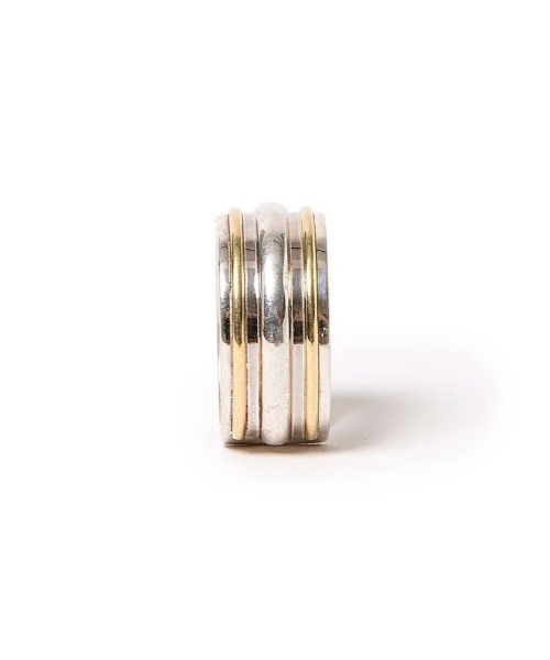 指輪 リング 「hobo / ホーボー」STRAIGHT LINE RING 925 SILVER with BRASS メンズ レディースの画像