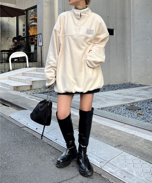 「WHO'S WHO gallery」 「SLOPPY」長袖カットソー FREE ネイビー レディース_画像3