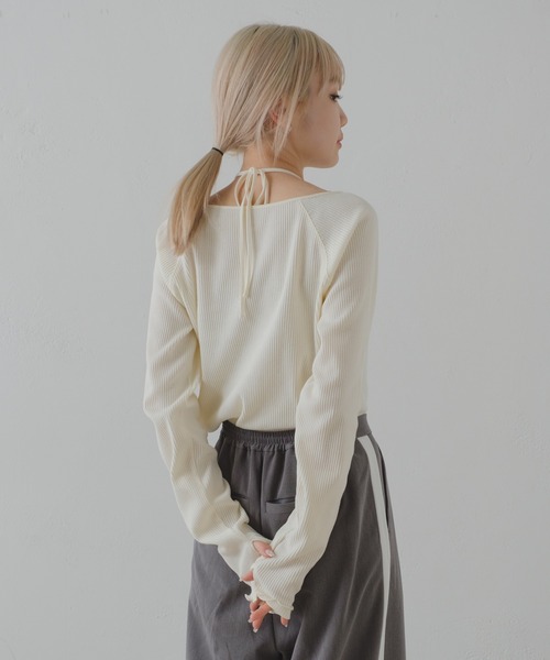 「Kastane」 長袖カットソー FREE ブルー レディース_画像3