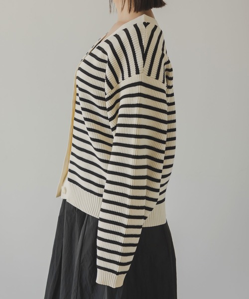 「rectangle」 ニットカーディガン FREE ホワイト レディース_画像4