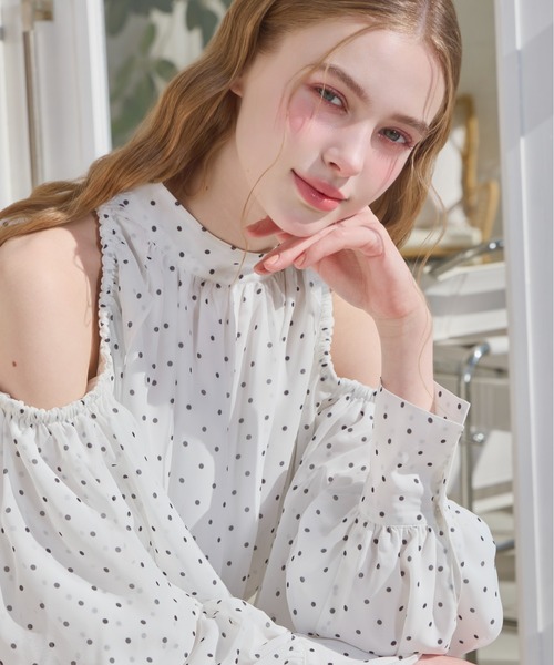 Heather（ヘザー） ブラウス シャツ ショルダーカットブラウス 656715