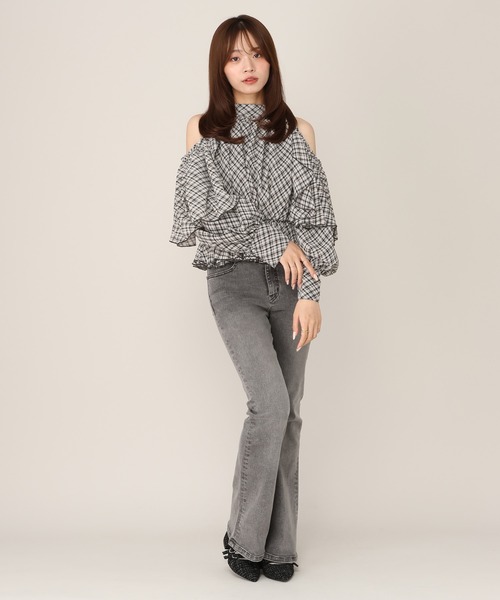 Heather（ヘザー） ブラウス シャツ ショルダーカットブラウス 656715