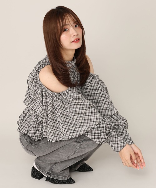 Heather（ヘザー） ブラウス シャツ ショルダーカットブラウス 656715