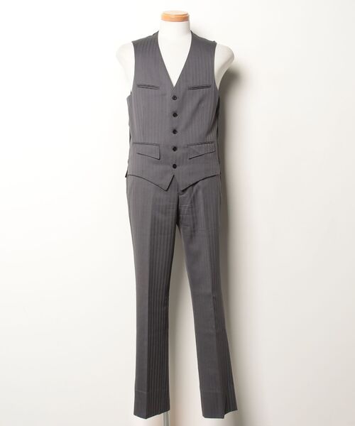 「BURBERRY BLACK LABEL」 3ピーススーツ - グレー メンズの画像