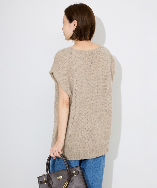 「TRICOTS JEAN MARC」 ニットベスト FREE ベージュ系その他 レディース_画像8