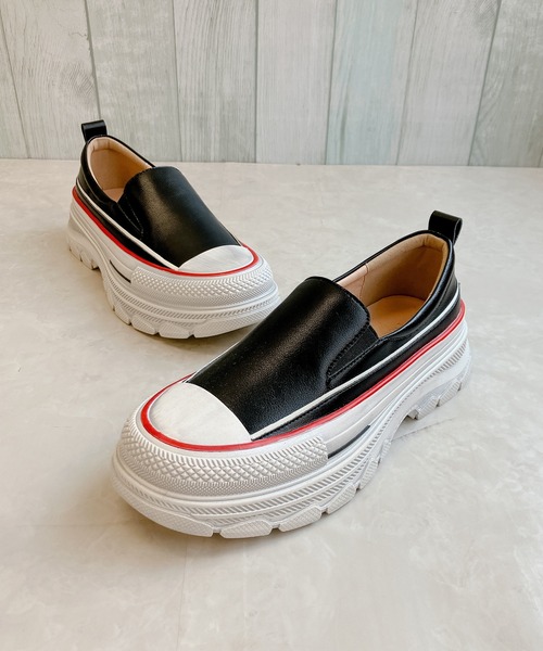「Noubel Voug Relax」 スリッポン 24.5cm ブラック レディース_画像9