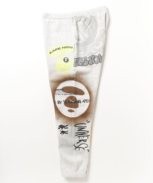 「AAPE BY A BATHING APE」 スウェットパンツ SMALL オフホワイト メンズの画像
