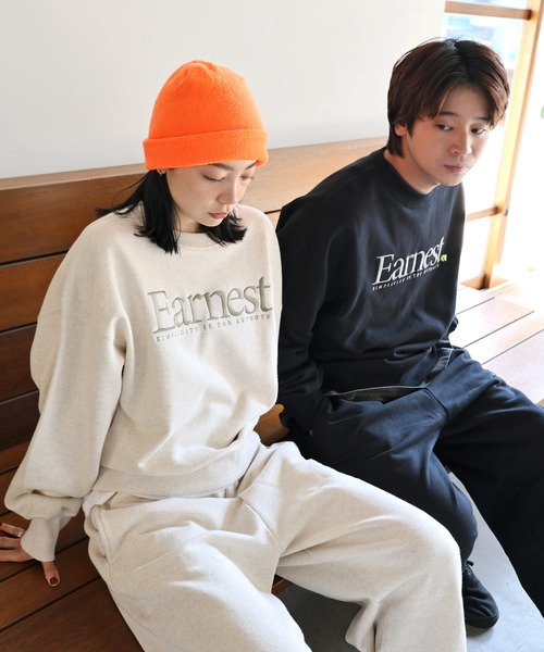「ANME」 スウェットカットソー X-LARGE オートミール レディース_画像3