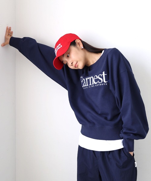「ANME」 スウェットカットソー X-LARGE オートミール レディース_画像9