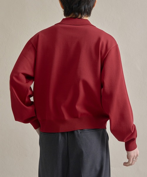 「epnok」 ニットカーディガン MEDIUM レッド メンズ_画像9
