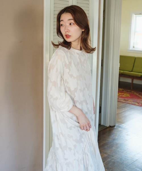 「Kastane」 長袖ワンピース 0 アイボリー レディース_画像2
