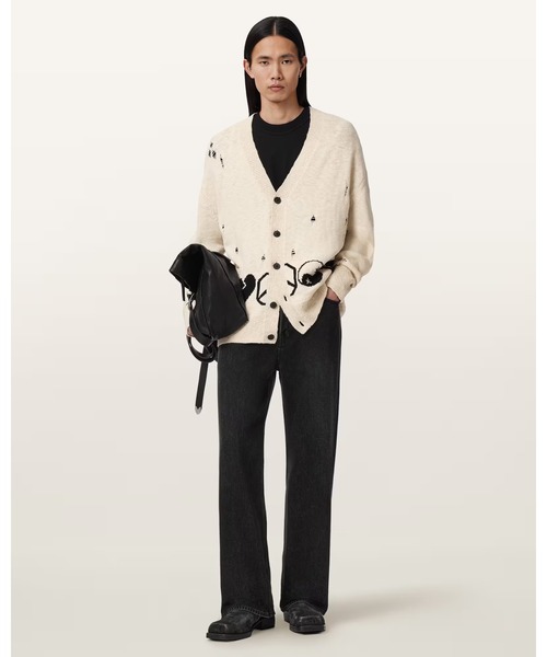 カーディガン TABUA OVERSIZED JACQUARD CARDIGAN | TABUA オーバーサイズ ジャカード カーディガン メンズの画像