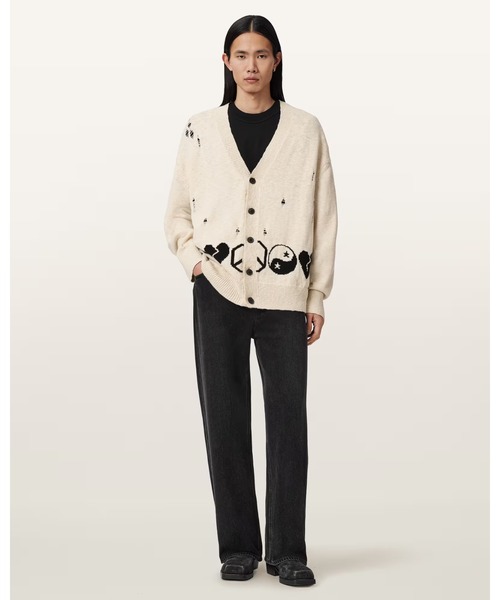 カーディガン TABUA OVERSIZED JACQUARD CARDIGAN | TABUA オーバーサイズ ジャカード カーディガン メンズの画像