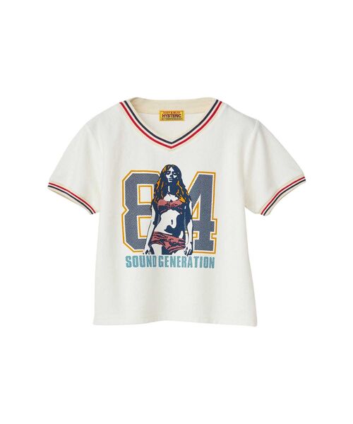 HYSTERIC SOUNDS ホワイト Tシャツ Sサイズ HYSTERIC GLAMOUR（ヒステリックグラマー） tシャツ 84 SOUNDS Tシャツ