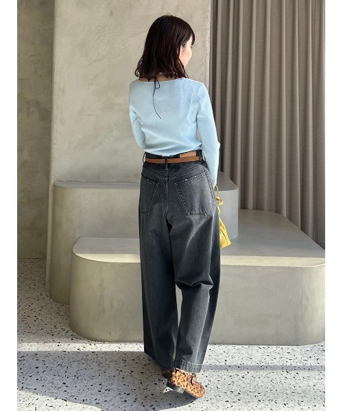 「Mila Owen」 デニムパンツ 00 ライトブルー レディース_画像5