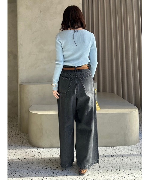 「Mila Owen」 デニムパンツ 00 ライトブルー レディース_画像6