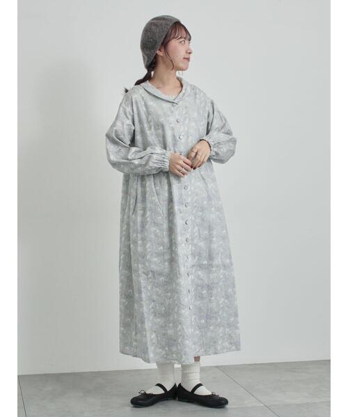 「TSUHARU by Samansa Mos2」 長袖ワンピース F シルバーグレー レディース_画像6