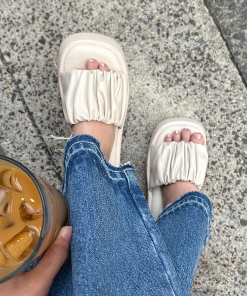 「CIAOPANIC TYPY」 フラットサンダル MEDIUM ブラック レディース_画像3