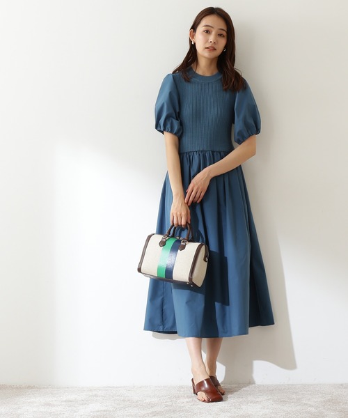 「N.(N. Natural Beauty Basic)」 ドッキングワンピース MEDIUM ネイビー レディース_画像2