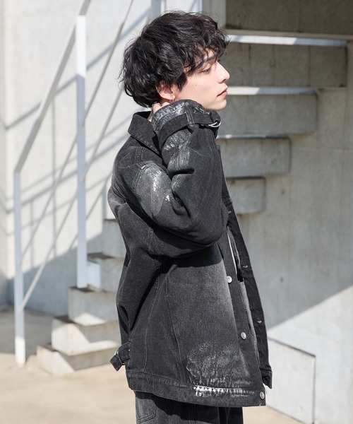 「Spielio」 デニムジャケット M グレー メンズ_画像4