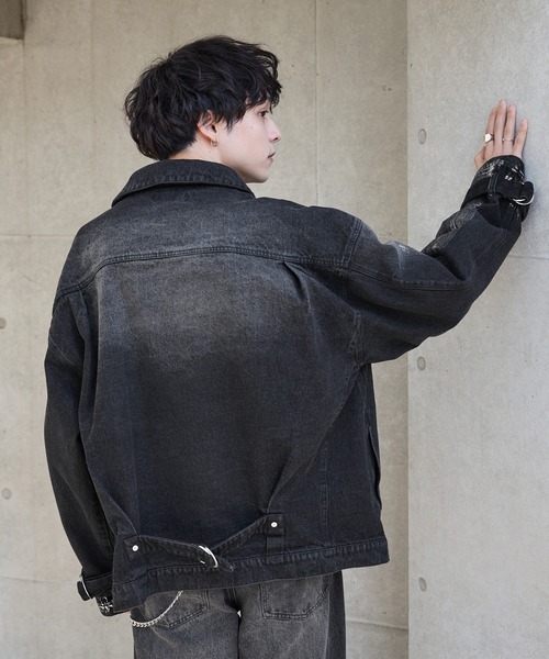 「Spielio」 デニムジャケット M グレー メンズ_画像7