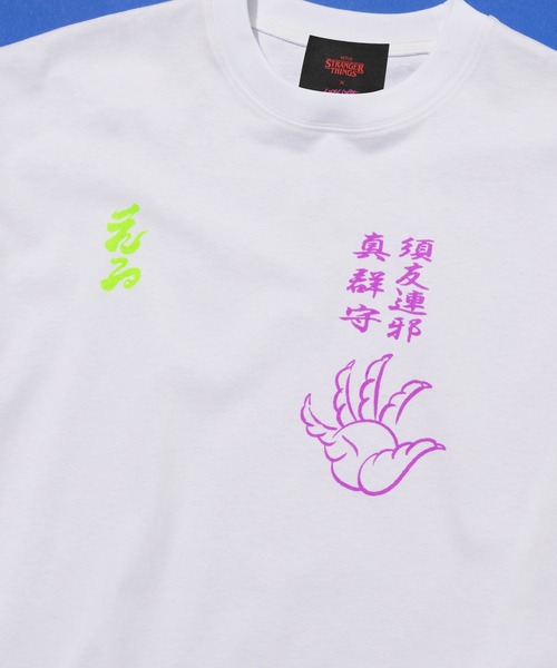 【本日限定】STRANGER THINGS × .ENDRECHERI.　シャツ ENDRECHERI. 長袖Tシャツ「stranger thingsコラボ」 M ホワイト メンズ