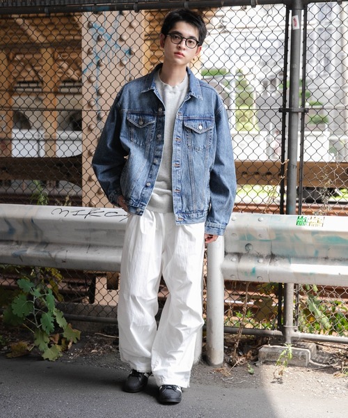 「WEGO」 デニムジャケット SMALL グレー メンズ_画像2