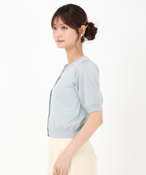 「MISCH MASCH」 ニットカーディガン フリ- ピンク レディース_画像4