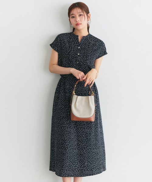「Pierrot」 半袖ワンピース M ネイビー レディース_画像2