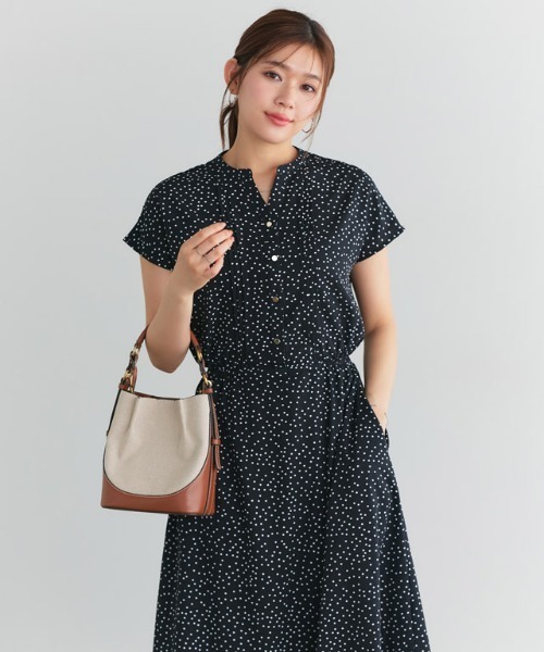 「Pierrot」 半袖ワンピース M ネイビー レディース_画像3