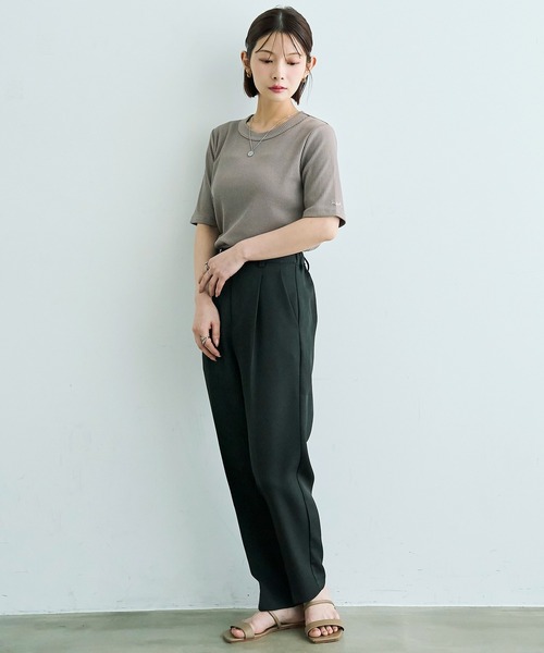 「mil」 スラックス - サンドベージュ レディース_画像3