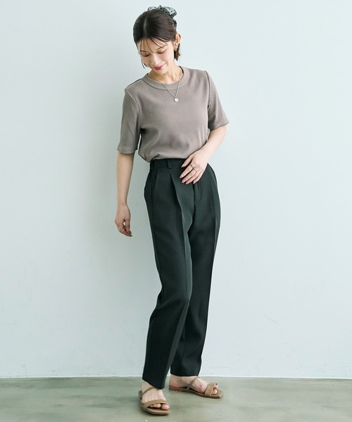 「mil」 スラックス - サンドベージュ レディース_画像4