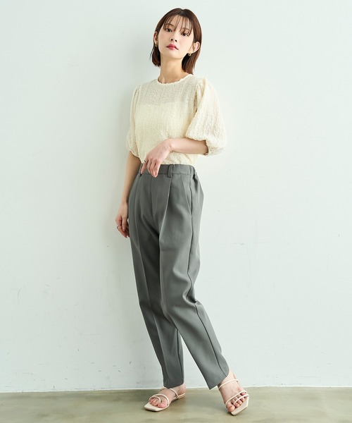 「mil」 スラックス - サンドベージュ レディース_画像7