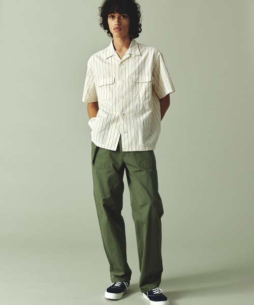 「FIDELITY」 ビジネスシャツ MEDIUM アイボリー メンズ_画像8