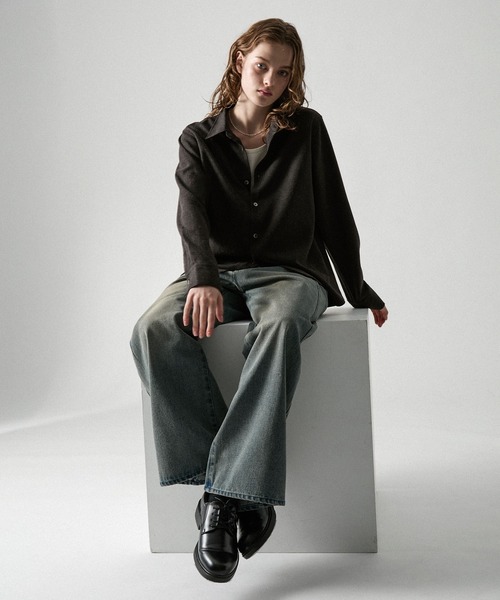 CLEL（クレイル） シャツ 「CLEL」Linen Blend Regular Collar Shirt