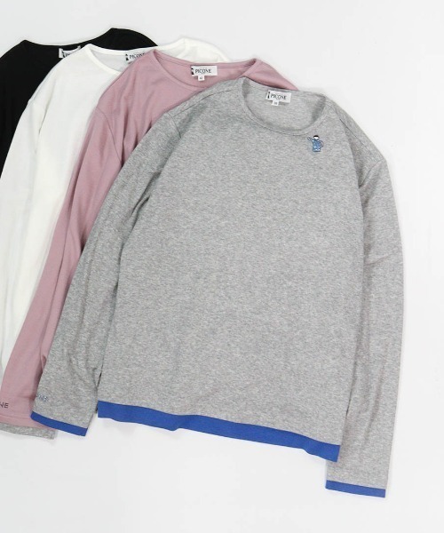STUDIO PICONE（スタジオピッコーネ） tシャツ ワッペン付きバイカラー