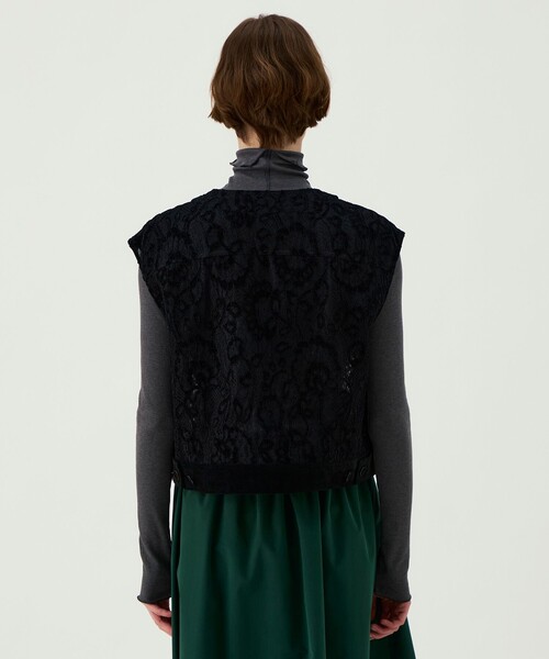 ballsey TOMORROWLANDレース ベスト ジレ36 Ballsey（ボールジィ） ベスト ジレ モールレースボンディング