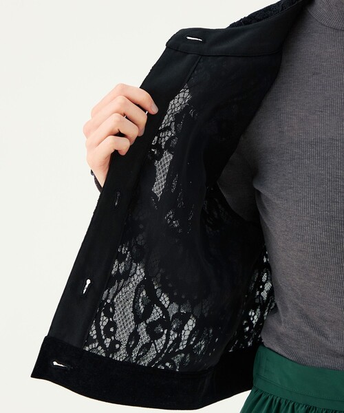 ballsey TOMORROWLANDレース ベスト ジレ36 Ballsey（ボールジィ） ベスト ジレ モールレースボンディング